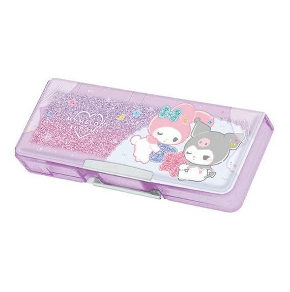 Compact pen case My Melody double-sided & Kuromi/Munyatto