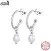 Effie Queen Handverlesene AAA+ Qualität Natürliche Perlenohrringe Hängend 925 Sterling Silber Beliebter Bankett Party Schmuck Geschenk GPE16
