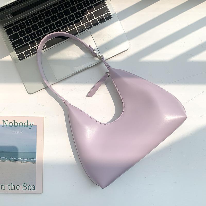 New Women's Bag Niche Styling Hand Carry Underarm Bag Solid Color Versatile Women's Shoulder Bag