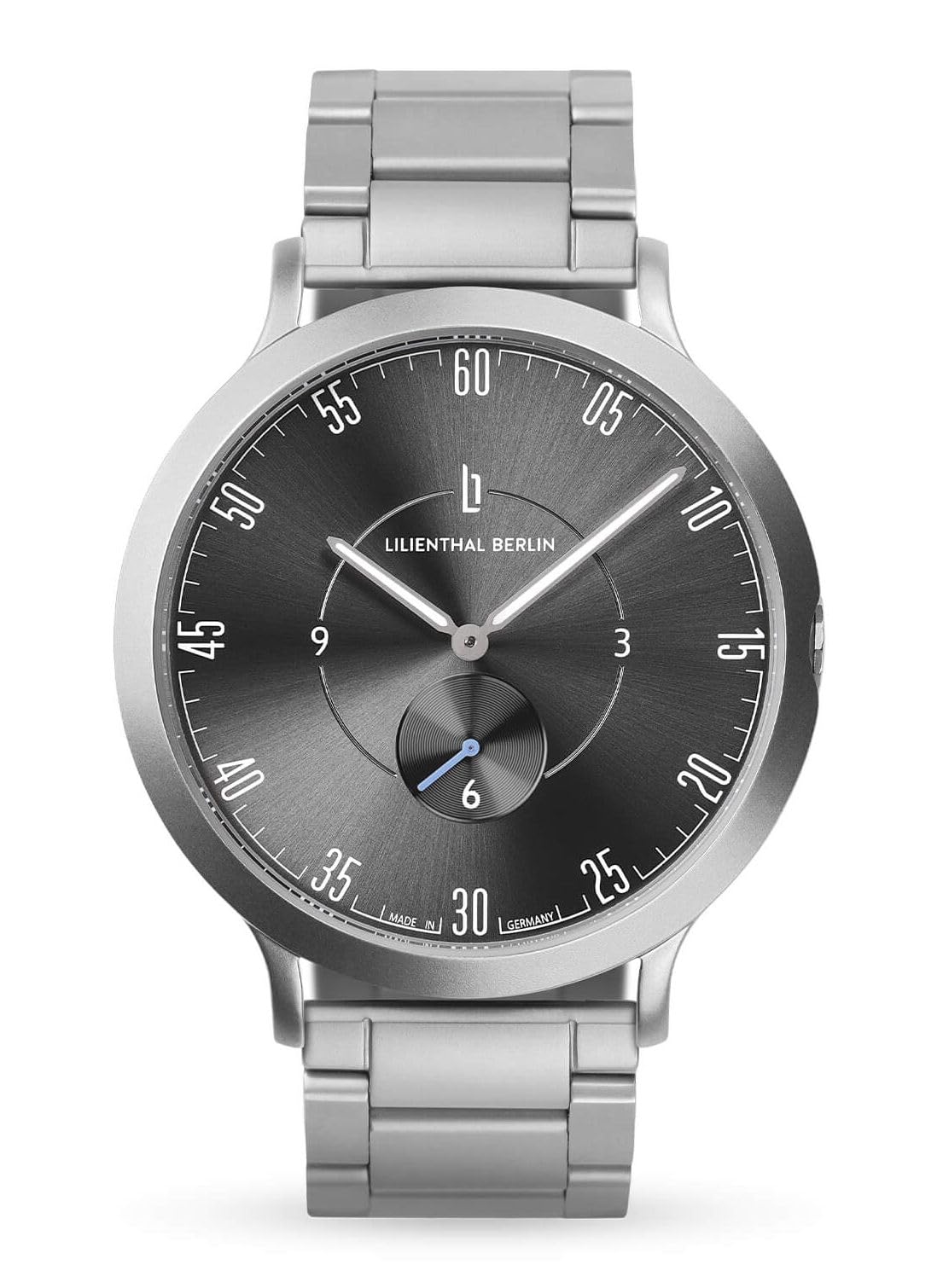 

Lilianthal Berlin Silver Watch with Small Made in Men s Seconds, Germany, L01-109-B040A сірий колір