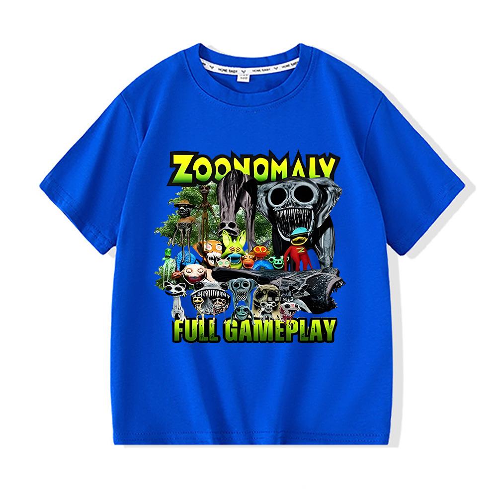 Hot Horror Game Zoonomaly Print Anime Children Unisex Tees Fashion T-shirts for Girls/Boys Cotton Short Sleeve Graphic Costumes