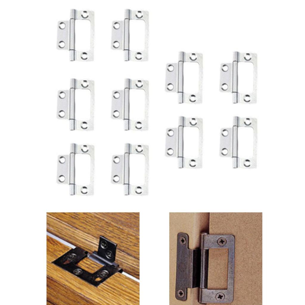 10 Pieces Door Hinges Hardware Iron Easy Installation Rotation Accessories for Living Room Bedroom Wooden Doors Farmhouse
