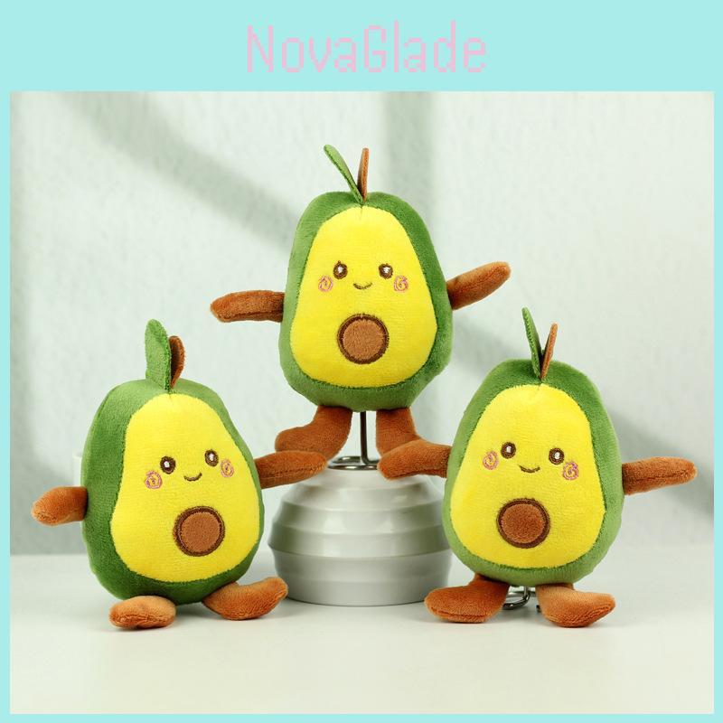 Adorable Four-inch Avocado Plush Toy Keychain Cute Backpack Charm Gift For Kids