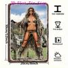 Vintage Humorous Metal Wall Decor 8x12 Inch - Sexy Camo Soldier Girl Design for Man Cave Bar Home Bathroom