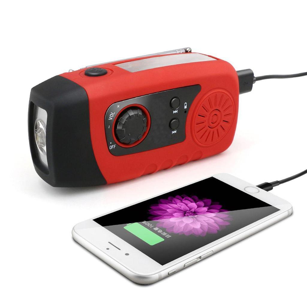 Essential Multi-Functional Solar Hand-Crank Radio with SOS and Flashlight