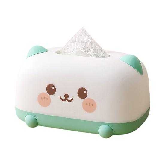 

Tissue Box Dustproof Large Diameter Paper Port Tissue Holder Cute Animal Face Decorative Container for Living Room Bedroom озеро синий