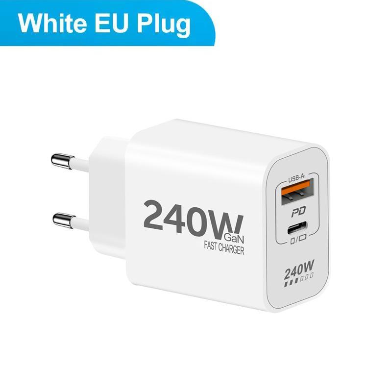240W GaN PD USB-C-Ladegerät für 17 16 15 14 13 12 Pro Max Telefon QC 3.0 PD 3.0 USB Typ-C Schnellladung