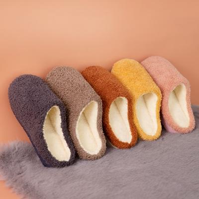 Pluche Katoenen Pantoffels voor Dames, Winter Dikzool Warme Pantoffels, Binnen Antislip Huis Wollen Pantoffels, Huis Koppels Pantoffels