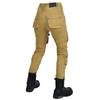 Womens Motorcycle Riding Pants Vintage Style Cargo Trousers With Protective Padding Khaki Cotton Blend Use