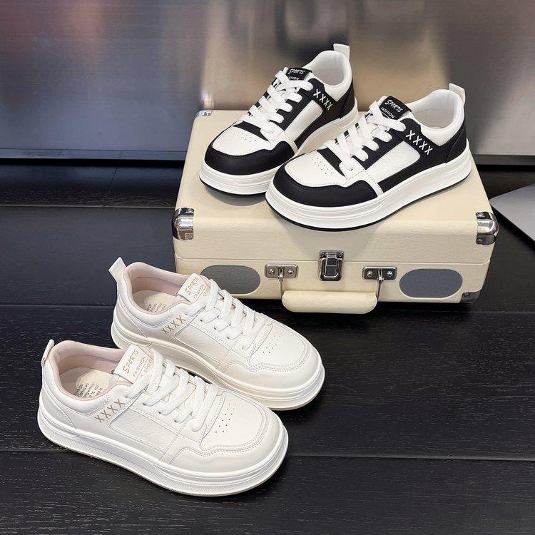 Popular little white shoes women's 2025 new autumn versatile flat baseplate shoes student non-slip casual sports women's shoes
