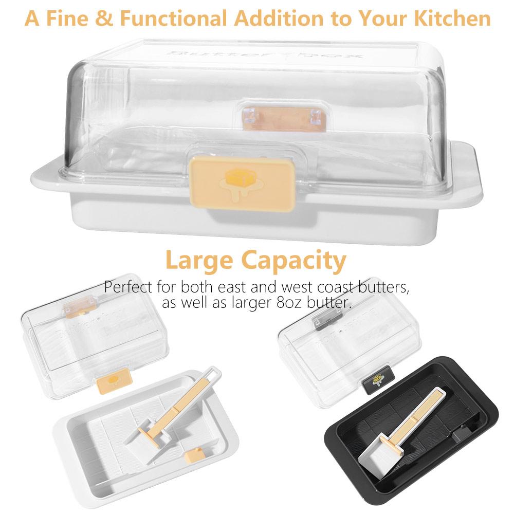Clear Lid Butter Storage Box Fresh-keeping Cheese Container Butter Slicer Box  Kitchen Baking
