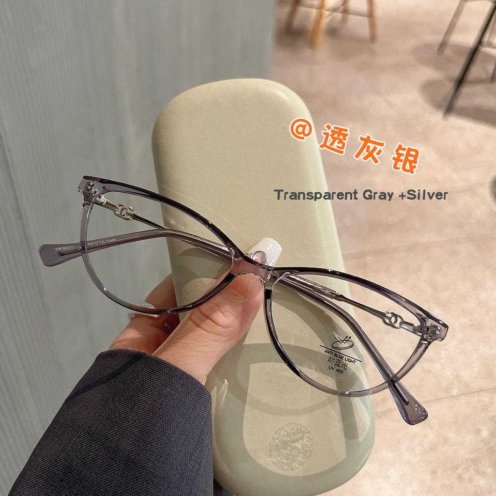 Material Glasses Frame Men Cat Eye Shape Blue Light Blocking Eyeglass For Women New Stylish Woman Glass