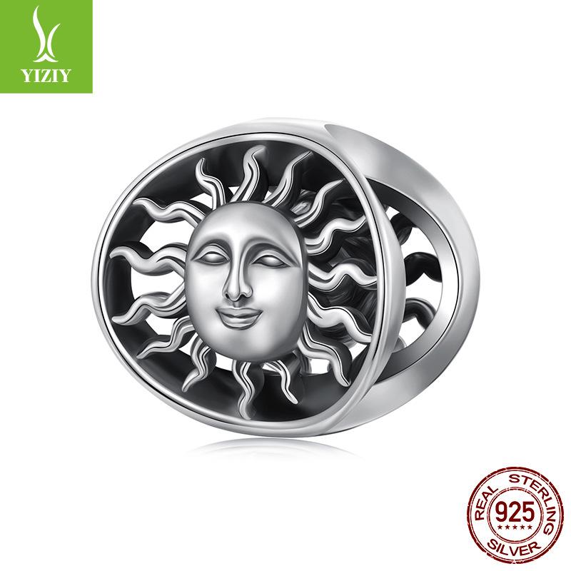 Helios Guardian Beaded Diy Bracelet Accessories Cross-Border S925 Sterling Silver Jewelry Loose Beads