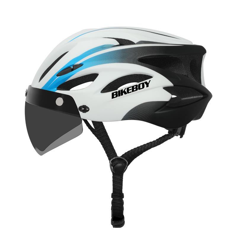 

Велосипедный шлем с очками Интегрированное формование мужской и женский горный велосипед велосипед шоссейный велосипед защитная шляпа default without charging tail light