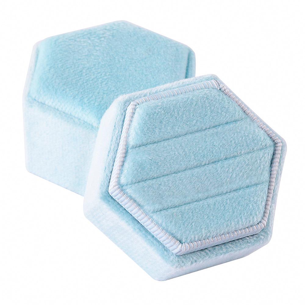 Flannel Hexagonal Jewelry Box for Bracelets and Rings