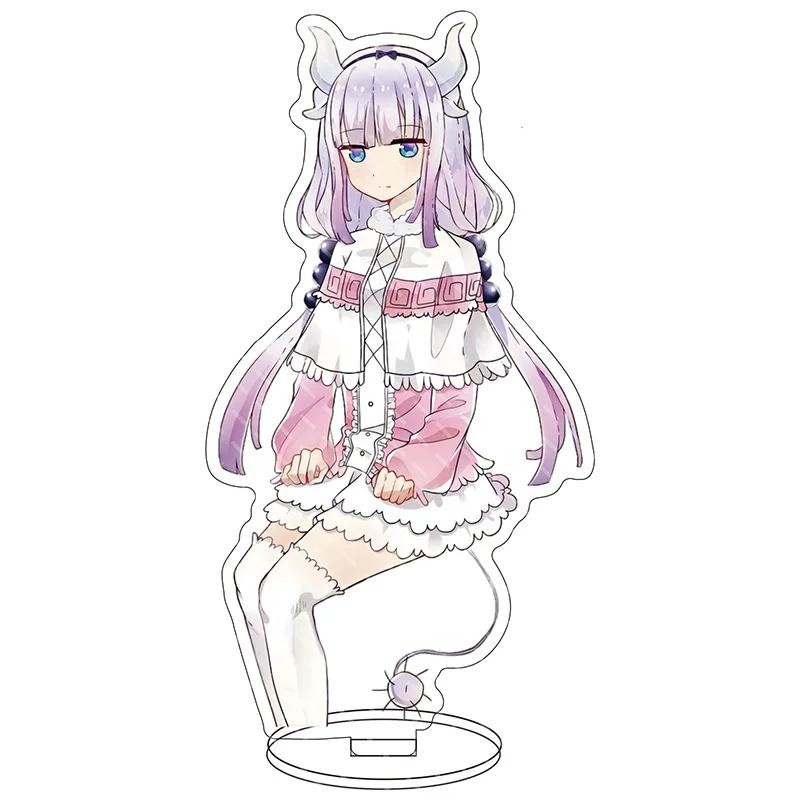 New Anime Acrylic Stand Model Kanna Kamui Tohru Action Figure Plate Holder Toys Gift