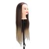 Training Head Long Soft Hair Hairdressing Styling Mannequin Head Hat Display for Ironing Braiding