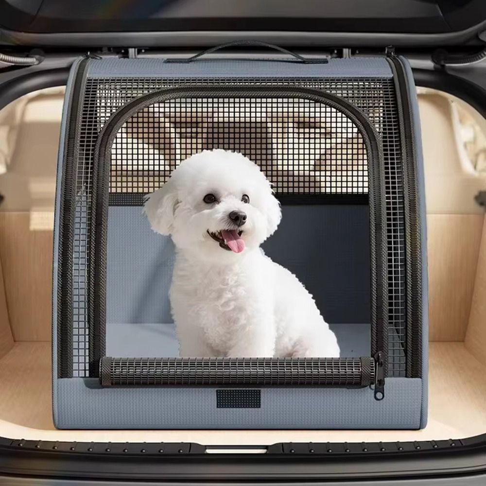 Foldable Pet Carrier Breathable Cat Backpack Secure Car Seat Dog Kennel Small Pets