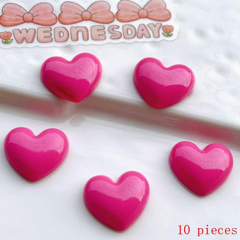 10Pcs Decorative Magnets Heart-Shaped Plastic Refrigerator Magnets For Kitchen Office Whiteboard Storage Cabinet & Dishwasher