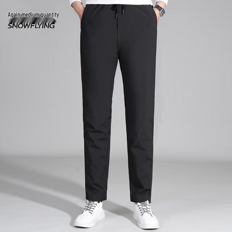 

XueZhongFei Men s Winter Goose Down Straight-Leg Pants 30