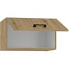 MODENA - Wall Cabinet with Extractor Hood - 1 Door - 60 X 31 X 72 Cm - Artisan Oak / Matte Black