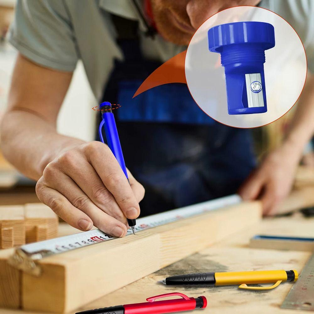 1Set Built-in Sharpener Mechanical Pencil Woodworking Marking Tool  Woodworking Construction