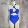 Women Monikni Sexy Suspender One-Piece Bikini Slim Fit Padded No Underwire Swimsuit Beach Sports Wear