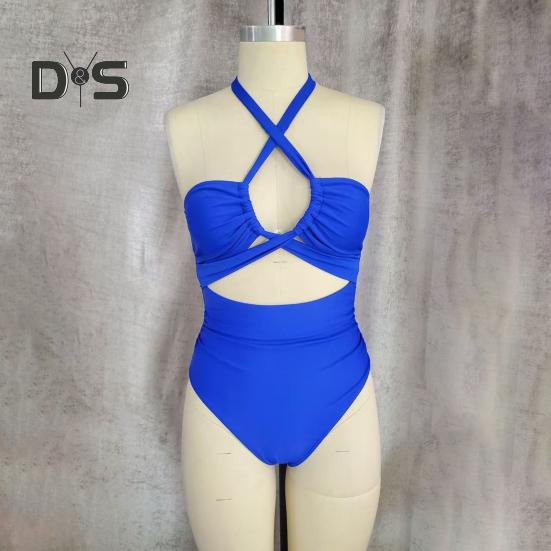 Women Monikni Sexy Suspender One-Piece Bikini Slim Fit Padded No Underwire Swimsuit Beach Sports Wear