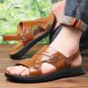 Men's sandals 2025 trend versatile summer polyurethane solid outsole new outer wear beach shoes breathable sandals