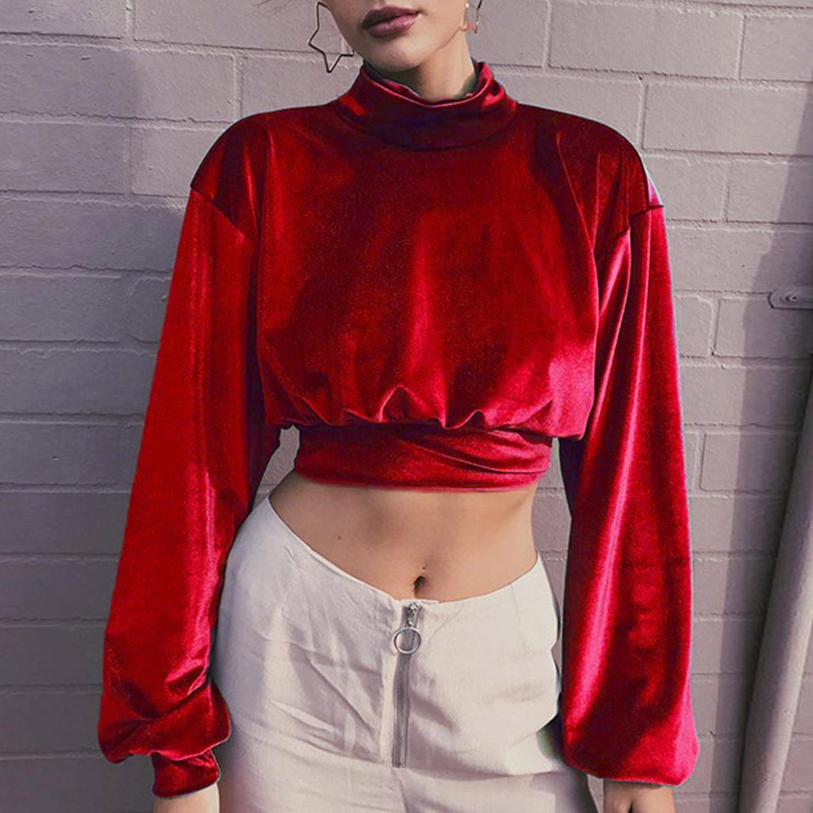 

Women s Color Cotton And Linen Camisole Loose Inner Long Sleeve Versatile Bottoming Top XL червоний