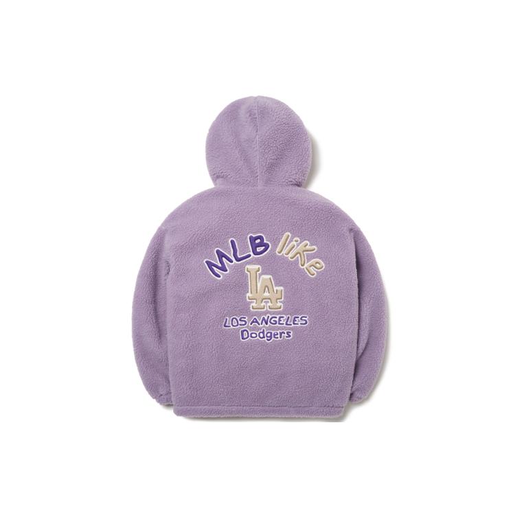 New MLB Velvet Jackets Unisex Taro Purple 3AJPF1716-07LDL