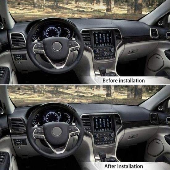 Carbon Fiber Center Console Air Condition Vent Trim for 11+ Jeep Grand Cherokee