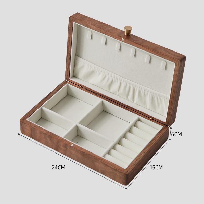 Handun Black Walnut Solid Wood Jewelry Box