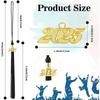 10pcs Graduation Tassel with Gold Date Mortarboard Tassel Fringe Pendant for 2025 Graduation Party Decorations Accessories