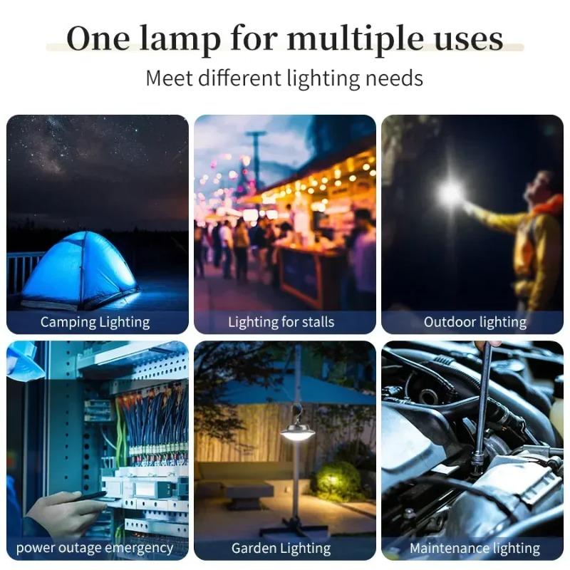 Solar Camping Light Portable Carrying Lamp Brightness Adjustable For Camping Exploration Party Lighting Outdoor Emergency Lights