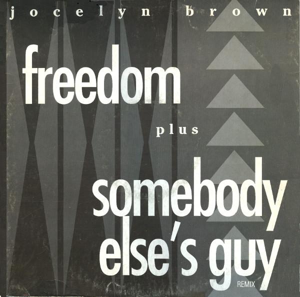 

12inch Record JOCELYN BROWN Freedom Somebody Elses Guy 12WAM1 WAM Records 1990 UK Dance Electronica Used