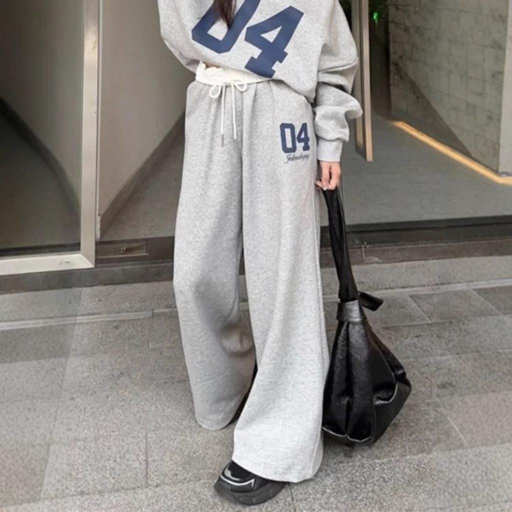 VIONA American Fashion Retro Sports Pants for Women in Spring and Summer High Waisted and Drooping Casual Pants Loose Pants