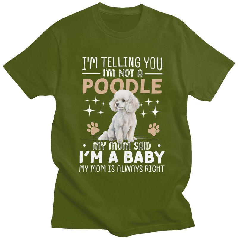 Custom Cute Poodle T Shirt Men Mom Dog Tshirt Streetwear Tee Tops 100 Cotton Slim Fit Tshirt Merch