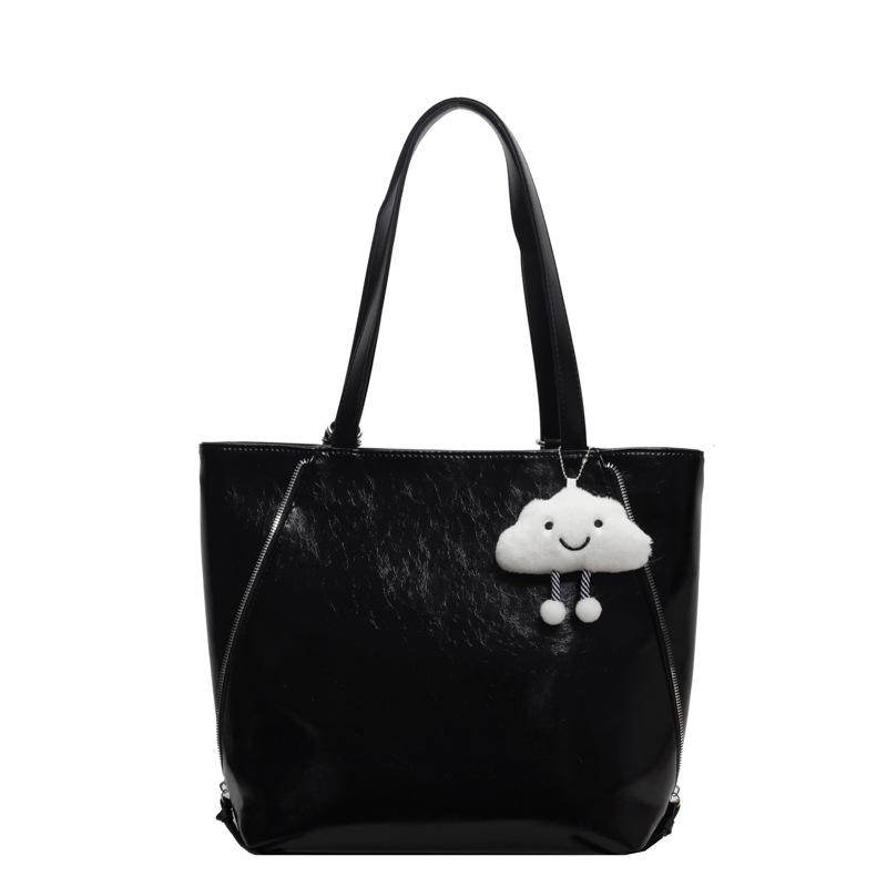 

Женская сумка-тоут 2024 года, новый вместительный рюкзак для поездок на работу, многофункциональная сумка через плечо, простой рюкзак для отдыха чёрный