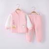 Class A Baby Clothes: Three-Layer Cardigan & Boneless Split Underwear Set for Boys and Girls - Perfect for Spring, Autumn, and Winter