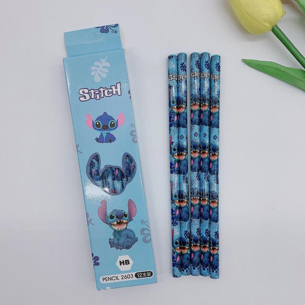 12 Stück Disney Stitch Anime Bleistift Schulbedarf Kind Buntstifte Schulbedarf Bleistifte Hb Bleistifte Kinder Geburtstag Weihnachtsgeschenk