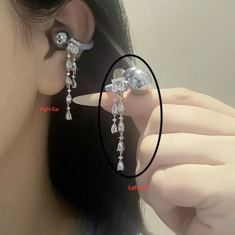 2PCS Shiny Elegant Waterdrop Ear Clip Accessories Universal DIY Decor Parts for Most Earphone Custom Decoration