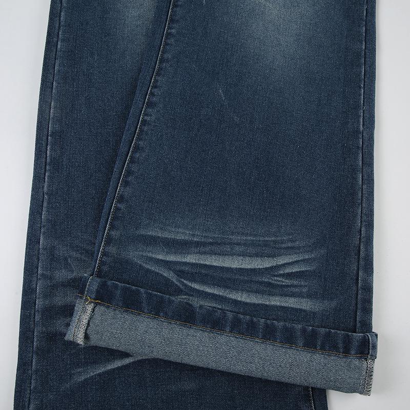 Retro Low-Waist Distressed Straight-Leg Jeans mit Katzenbart-Waschung