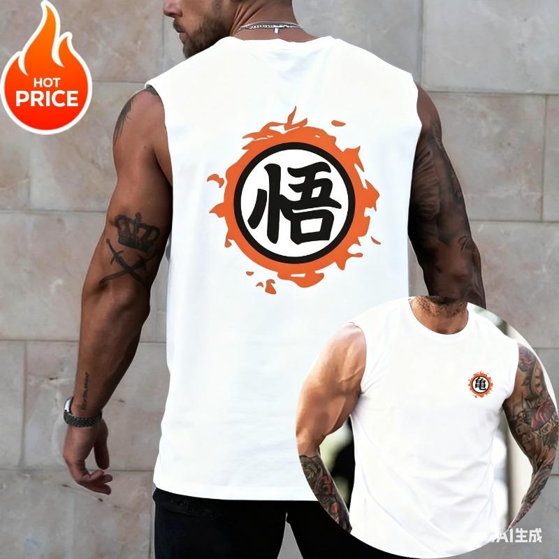 Son Goku Anime Dragon Ball Super Saiyan Gym Tee Harajuku Spring Summer Tank Top Fitness Casual Running Sports Sleeveless T-Shirt