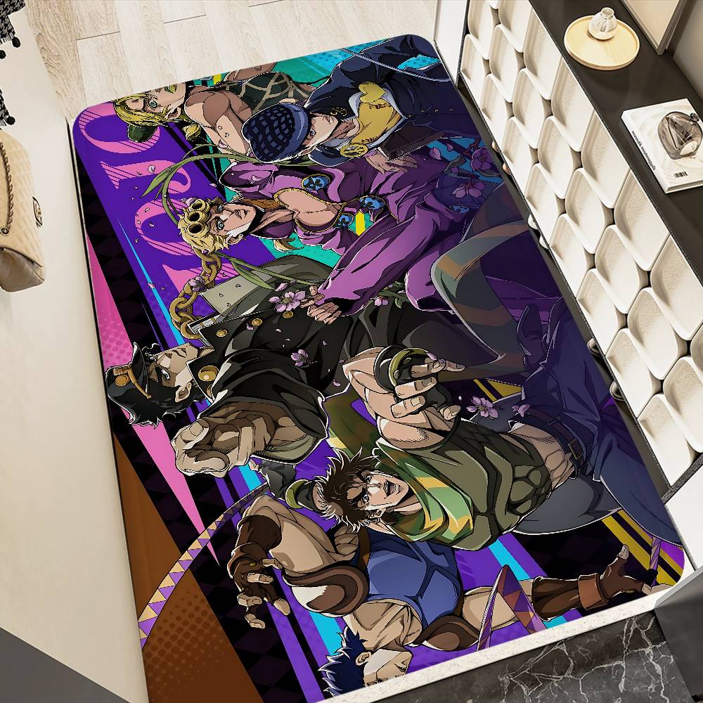 J-JoJo's Bizarre Adventure Teppich Nordischer Stil Haus Fußmatte Badezimmer-Toilettenmatten Schlafzimmer Hotel Dekor Matte