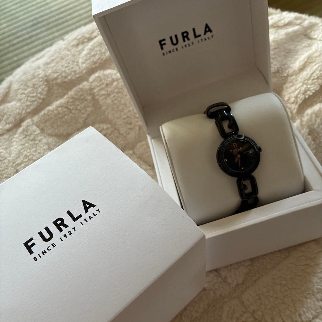 Used FURLA watch body black with box
