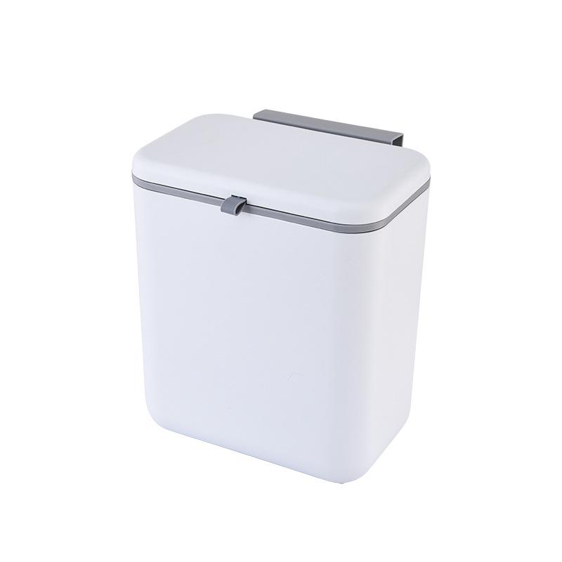 Wall-Mounted Kitchen Waste Bin with Lid - Ideal for Food Waste, Living Room, Bathroom, or Hanging Storage.