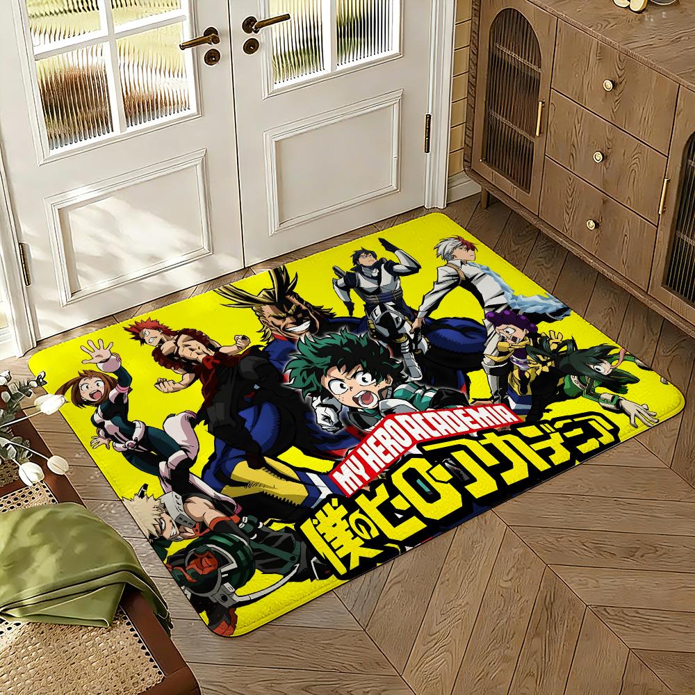 My Hero Academy Bakugou Katsuki American Floor Mat Soft Thickened Non-Slip Bedroom Living Room Door Mat Home Flannel Rugs