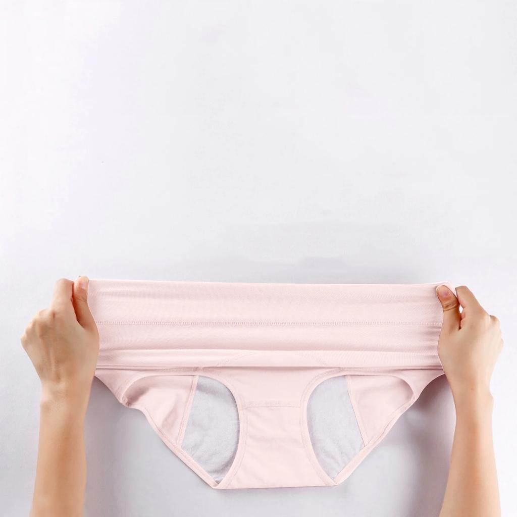 4 Pack High Waist Menstrual Underwear Leak Proof Cotton Briefs