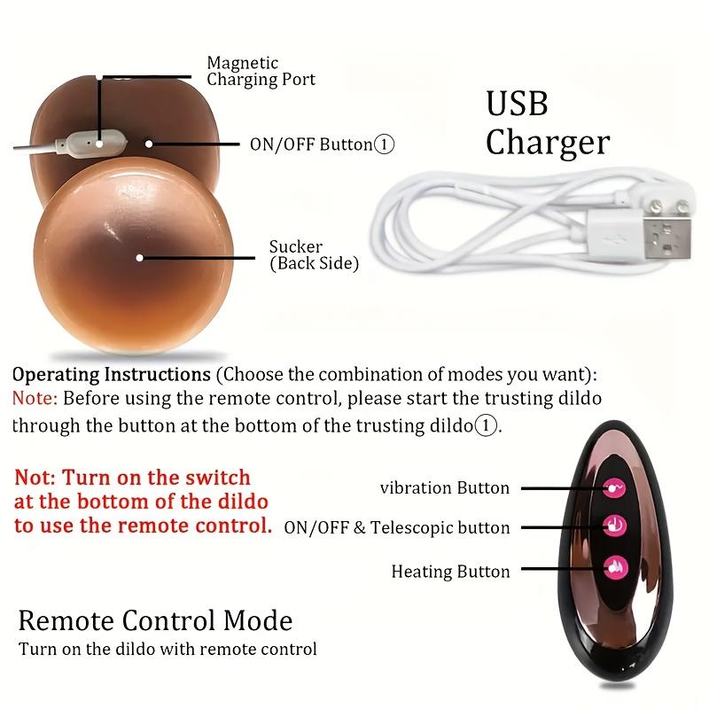 Realistic Thrusting Dildo, 360° Swivel,10 Frequency Settings, 8.9" Wireless Vibrating Fake Cock, with Heat,Infrared Sensor,for Couples,Adult Party Toy